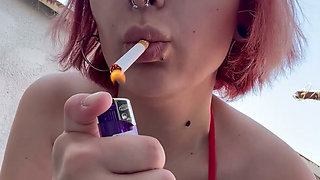 Smoking-front-of-u-and-teasing