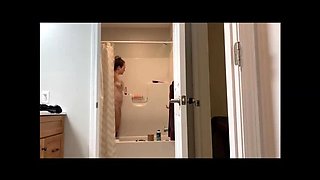 Blonde College Girl Allison Shows Off Her Big Booty in Shower Spy Cam