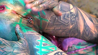 Bwc Security Caught a Tattooed Girl Fucking Her Pussy so Good so He Fuck Her Anal