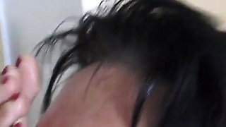 Princesses Cum Eating Footboy. Chastity Sperm Drinking Slave Dominated Under Feet with Reserve Footjob.