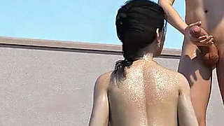 Area 69 - Gameplay - Roleplay - Wet Massage After Gym Workout - Pool Blowjob and Handjob
