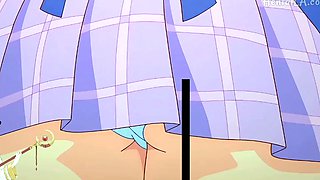 A horny, lascivious girl seducing her teacher - Hentai