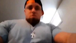 Muscular Hunk Caught Jerking Off Alone