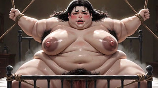 Obese BBW Tied on Bed - Extremely Horny & Needs Cum in Her Pussy