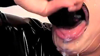 Filthy Fantasy After Dark: Cum Exploding on the Face of a Wild Latina in Latex.