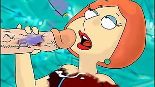 Blowjob and facial toon compilation