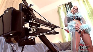 She takes on the fucking machine