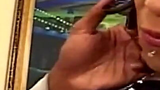 Hot Black Girl in Red Stockings Banged Legs Wide Open by a Big Black Cock