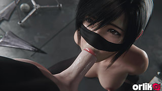 Yuffie Final Fantasy 7 - Wet Sloppy Blowjob Service only Mask Version 4K