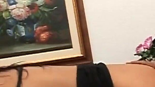 Sexy MILF with Nice Tits and Hairy Pussy Fucked and Cumshot in Mouth by a Huge Cock