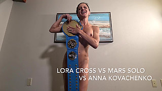 Nude Sexwrestle Featuring Anna Kovenchenko Mars Solo and Lora Cross