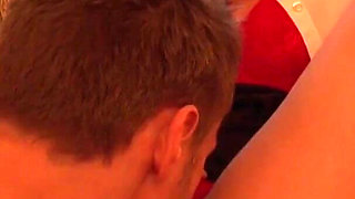 Sexy small titted teen in college uniform and red heels is nasty ass fuck girl