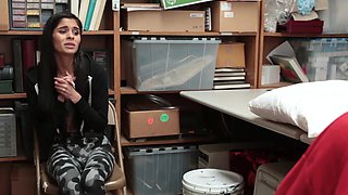 Witness Katya's luscious locks and sultry curves in her seductive cop outfit