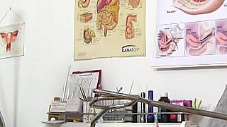 Mature Gyno- cam footage of mature woman gyno speculum exam + vaginal irrigation