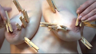 Who Like Watching When I Play with My Boobs and Nipples by a Lot Clothespins