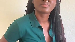 Sexy Ebony Interviewed Then Sucks My Big Black Cock!