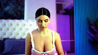 Beautiful brunette with big boobs jerk off instrucions