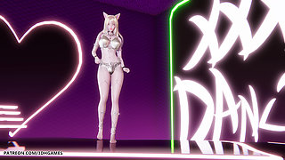 [mmd] Ahri Hot Striptease League of Legends Hentai Uncensored 4K 60fps