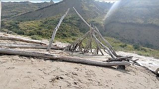 fucked by a huge cock on an italian nude beach. part 1.