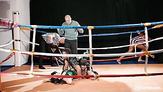 Sporty men with big cocks fucked two dolls Jolee Love and Amalia Davis