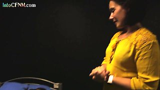CFNM Black babe wank penis in group fucking HJ with British ladi