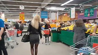 Russian MILF Public Lesbian Fuck with Huge Cucumber to Squirt