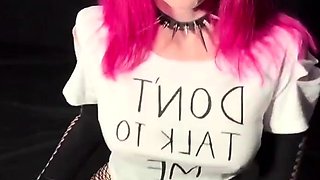 Sexy solo girl loving masturbation with toys