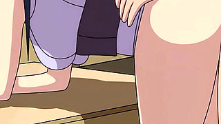 Naruto: Kunoichi Trainer - Hot 18yo Hinata Hyuga Teen Blowjob and Double Penetration Anal Sex. Her Tight Ass Gets Creampied