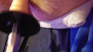 Close up anal streching