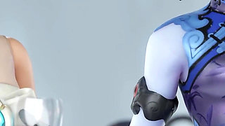 Ashe's Wedding Gone Wild with Group Double Penetration and Threesome - 3D Overwatch Animation