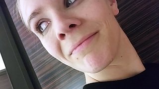 candiecane squirting in a hotel gym dressing room