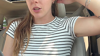 Lush in the Car! Risky Orgasm!
