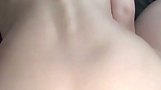 Masturbating with a Dildo From Behind While Completely Naked