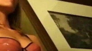Lesbians kissing licking in bathroom