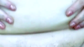 Extremely fat mature is caught masturbating in the forest and given a big cock