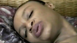 Petite Ebony From France Playing with Her Toy on Casting