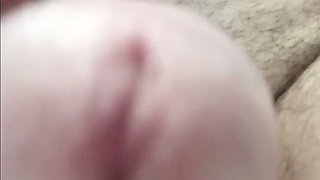 Solo Cock Masturbation with a Sex Toy. the Beautiful Head Flows and Cums. the View of Sperm Is Very Close!
