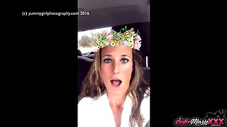 Sofie Maries Blonde MILF Beach Tease Show
