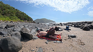 Lost Between Tides and Each Other -horny Ebony MILF Rides Her Lover