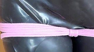 The Sub's Revenge: Latex Dominatrix, Queen Latina in an Extreme Heeled Hogtie (hd)