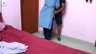 Indian School girl quick sex with her tuition teacher after extra class is over