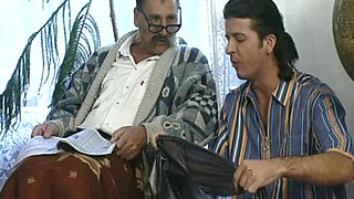 Beautiful German doll gets drilled in a hot threesome