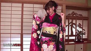Wild Asian Yua Ariga Fucked Hard in Kimono - Uncensored JAV Blowjob