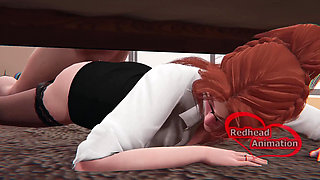 Step Mom Stuck and Fucked Under the Bed