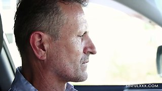 Taxi Driver ticked by 2 Broke Girls for SinfulXXX