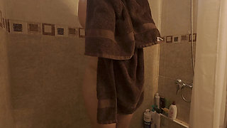 Shower After Filling My Pussy with Semen