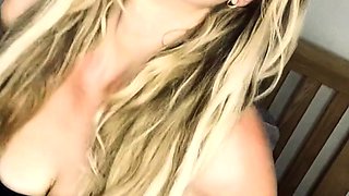 Curly Blonde Teen Records Solo Dildo Masturbation More at