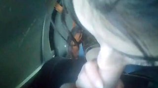 Horny Babe Gives Blowjob on Public Bus, Flashes Big Ass