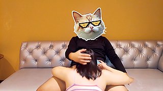 Natural beauty Meowpink with a big ass explores her inexperience in a rough and romantic scene
