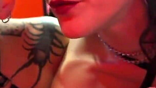 Fangs Out 1: Red Room Cock Biting POV with Mistress Ae & Miss Flora